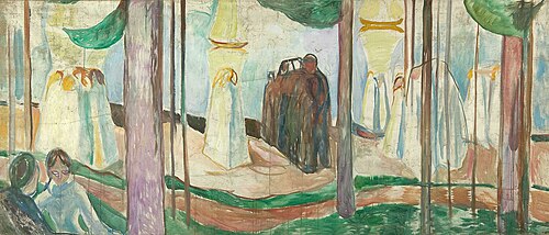 Rencontre sur la plage, 1921, Edvard Munch