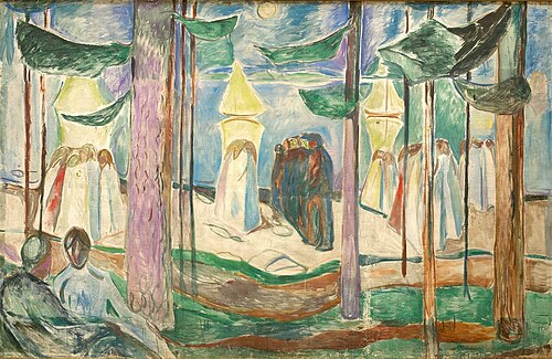 Rencontre sur la plage, 1921, Edvard Munch