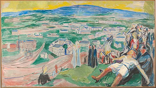 Veille de la nuti du milieu de l'été, 1942, Edvard Munch