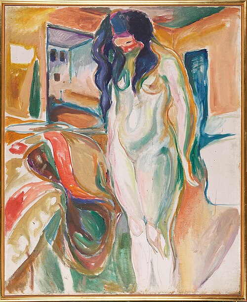 Modèle près de la chaise en osier, 1919, Edvard Munch
