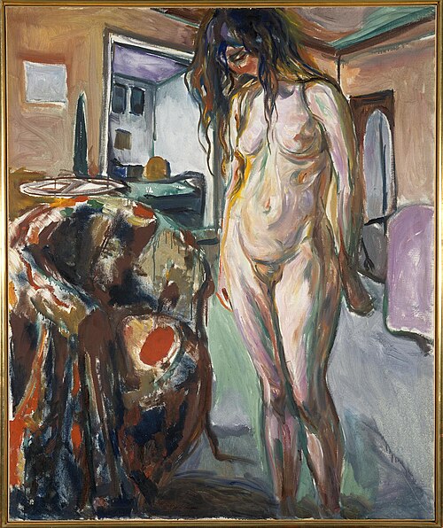 Modèle près de la chaise en osier, 1919, Edvard Munch