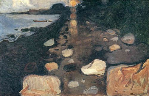 Clair de lune sur la plage, 1892, Edvard Munch
