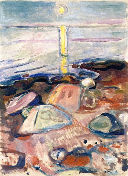 Clair de lune sur la plage, 1904, Edvard Munch