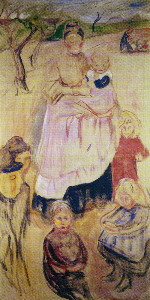 Mère avec Enfants, Thüringen, 1906, Edvard Munch