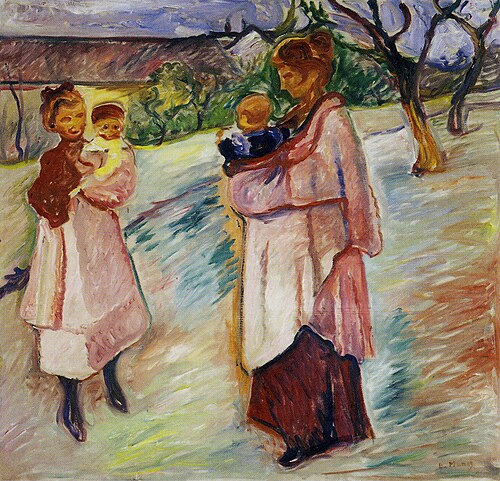 Mères avec Enfants, Thüringen, 1906, Edvard Munch