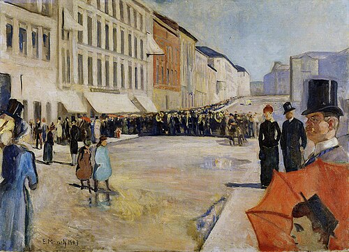Musique sur Karl Johan, 1889, Edvard Munch