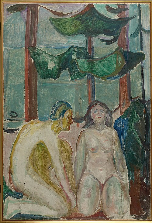 Couple nu sous les arbres, 1921, Edvard Munch