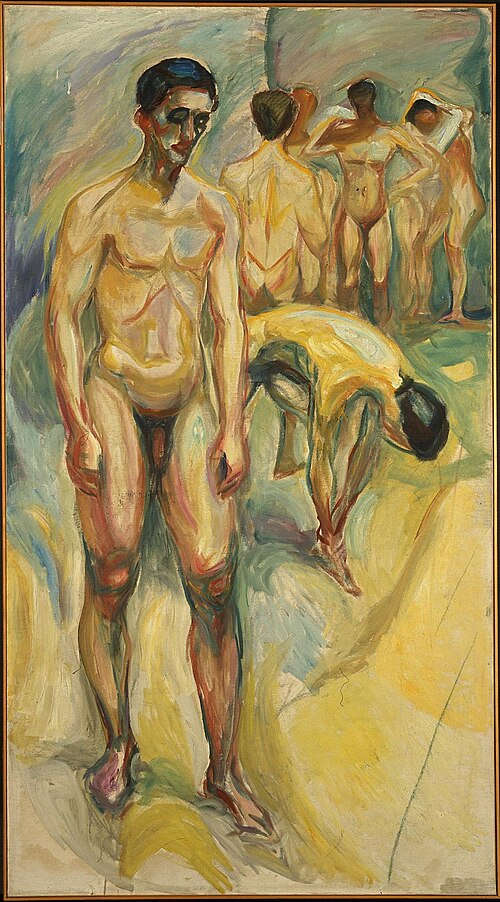 Hommes nus aux bains, 1920, Edvard Munch