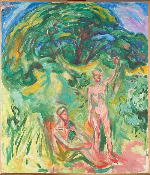 Hommes nus dans les bois, 1919, Edvard Munch