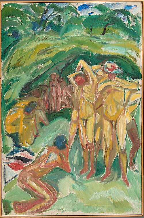 Hommes nus dans les bois, 1919, Edvard Munch