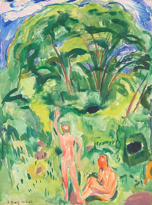 Hommes nus dans les bois, 1919, Edvard Munch