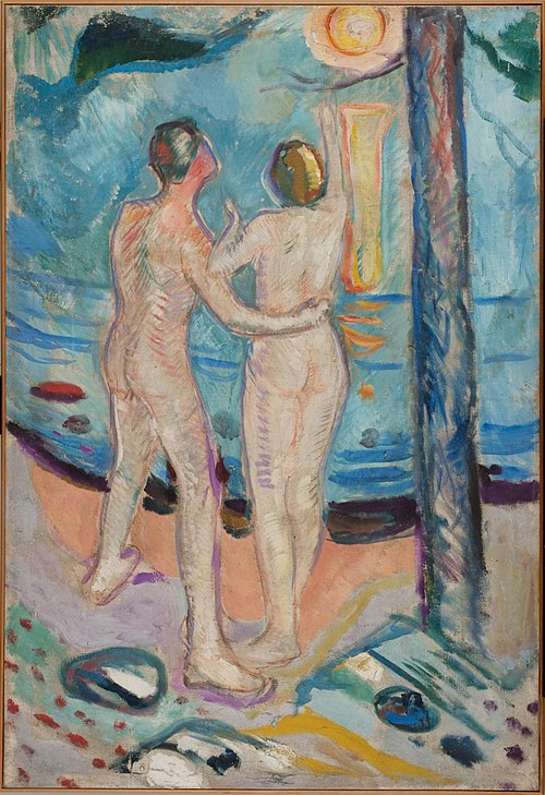 Couple nu sur la plage, 1910, Edvard Munch