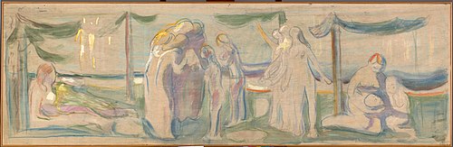 Personnes nues sur la plage, 1909, Edvard Munch
