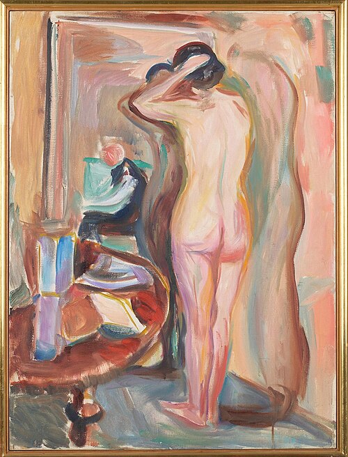 Nu devant son miroir, 1917, Edvard Munch