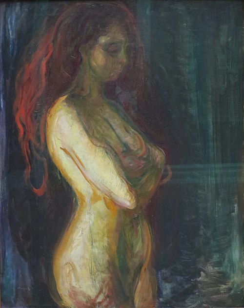 Nu de profile tourné vers la droite, 1898, Edvard Munch