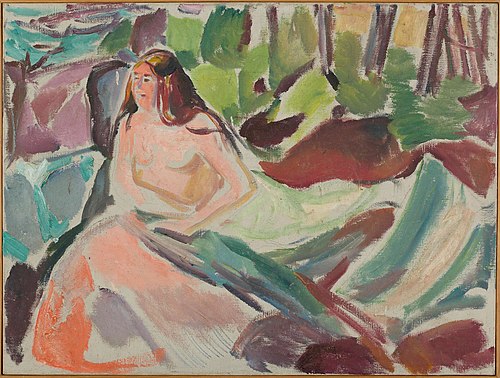 Nu en forêt, 1917, Edvard Munch