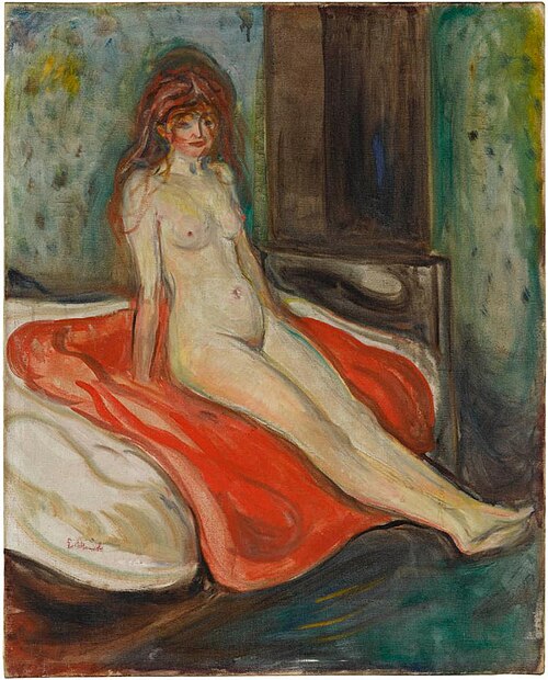 Nu assis sur le lit, 1902, Edvard Munch