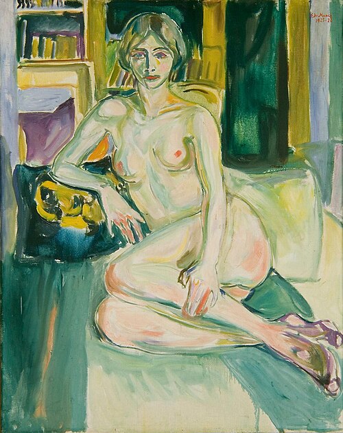 Nu, assis sur le canapé, 1925, Edvard Munch