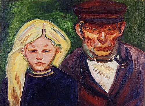Vieux Pêcheur et sa Fille, 1902, Edvard Munch