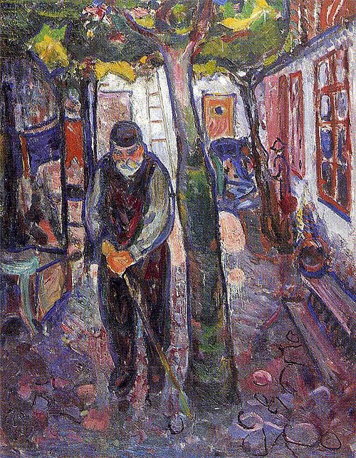 Vieil Homme à Warnemünde, 1907, Edvard Munch