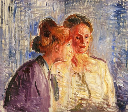 Olga et Rosa Meissner, 1907, Edvard Munch