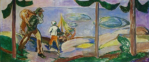 Sur le chemin du bateau (Frise de Freia I), 1922, Edvard Munch