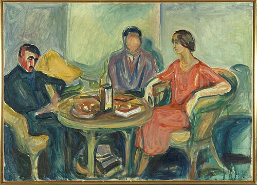 Bohémiens d'Oslo, 1925, Edvard Munch