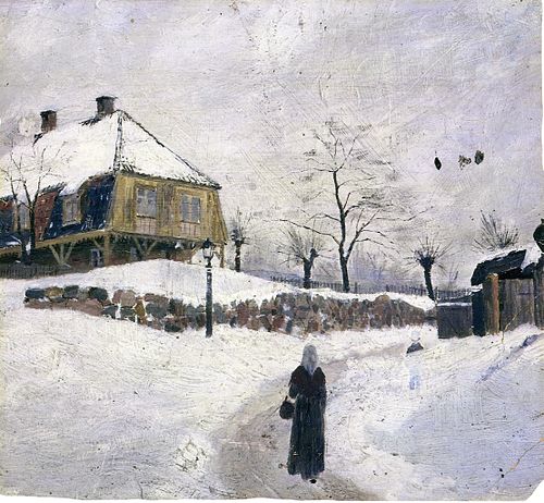 Øvre Foss en hiver, 1881, Edvard Munch