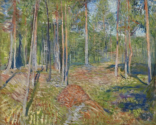 forêt de pins, 1891, Edvard Munch