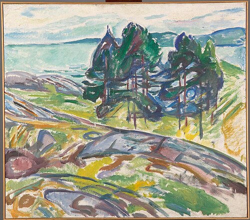 Pins près de la mer, 1911, Edvard Munch
