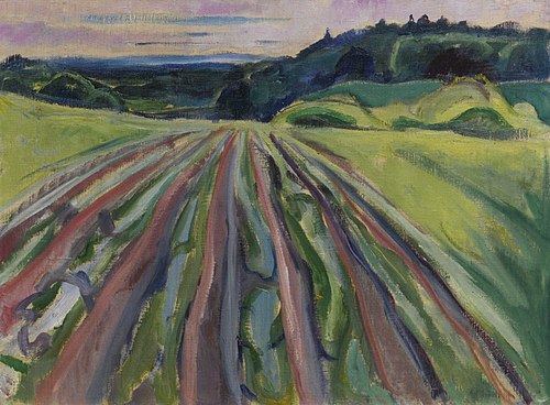 champ labouré, 1916, Edvard Munch