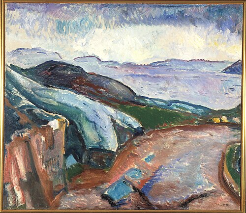 Pluie sur la côté, 1910, Edvard Munch