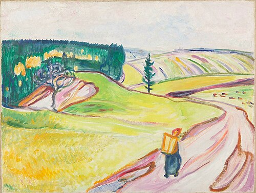 Route en Thuringe, 1905, Edvard Munch