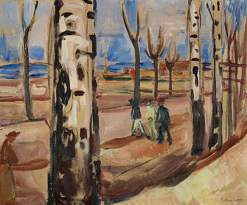 Route avec abres, 1923, Edvard Munch