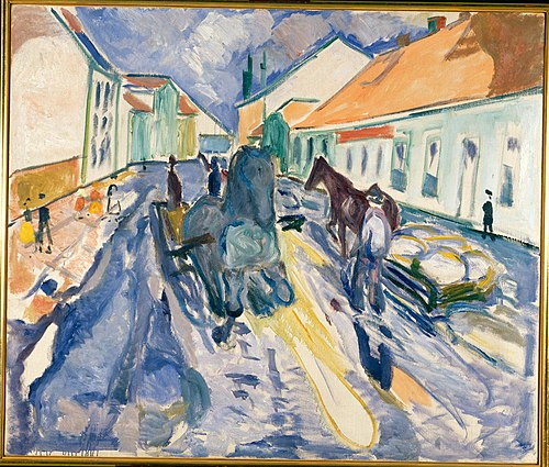 Cheval embalé dans une rue, 1910, Edvard Munch