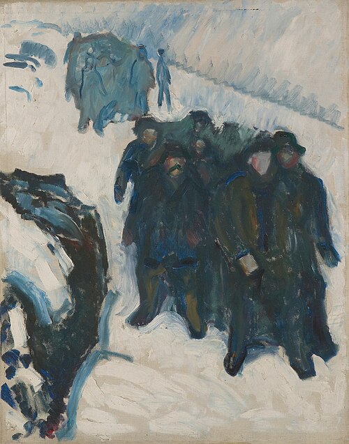 Marins dans la neige, 1910, Edvard Munch