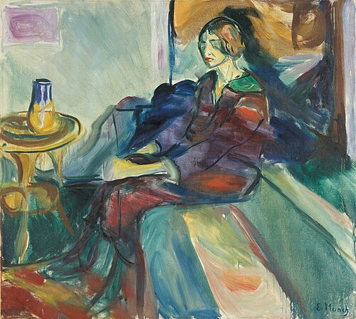 Modèle assis sur le canapé, 1924, Edvard Munch