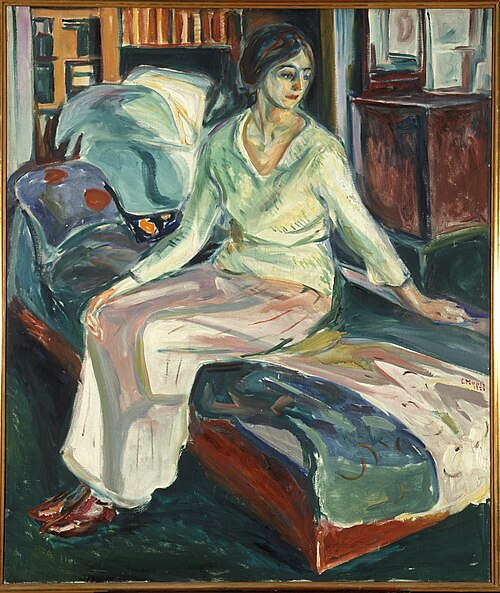 Modèle assis sur le canapé, 1924, Edvard Munch