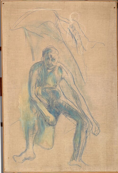 Homme nu assis, 1910, Edvard Munch