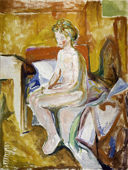 Nu assis au bord du lit, 1916, Edvard Munch