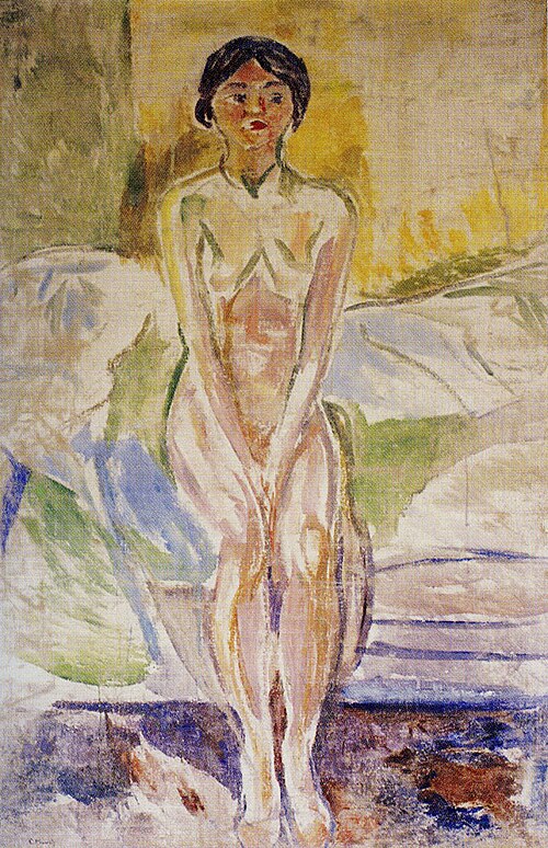 Nu assis au bord du lit, 1916, Edvard Munch