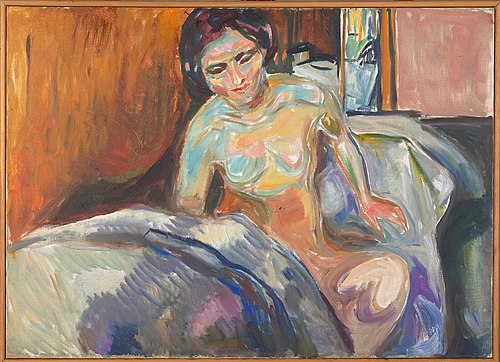 Nu assis : matin, 1922, Edvard Munch