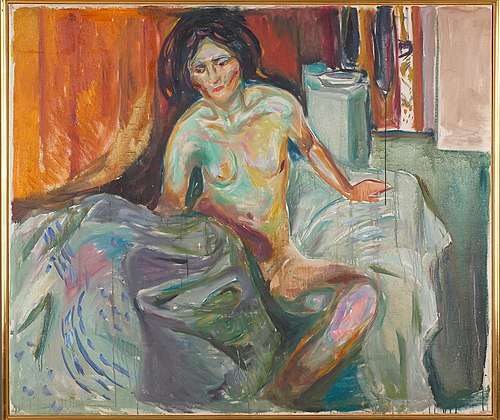 Nu assis : matin, 1922, Edvard Munch