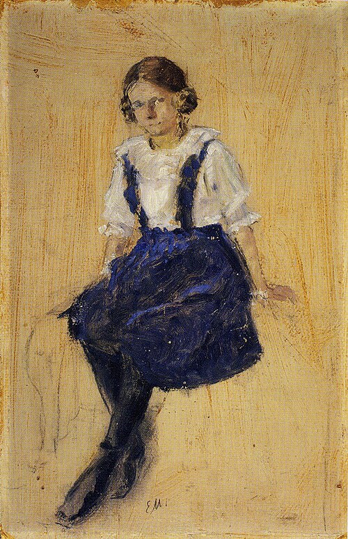 Jeune Fille assise, 1887, Edvard Munch
