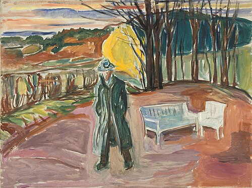 Autoportrait près de la tonelle, 1942, Edvard Munch