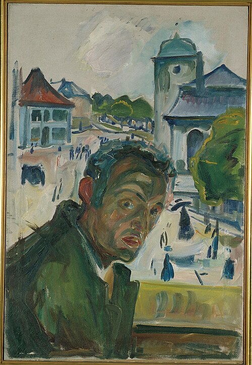 Autoportrait à Bergen, 1916, Edvard Munch