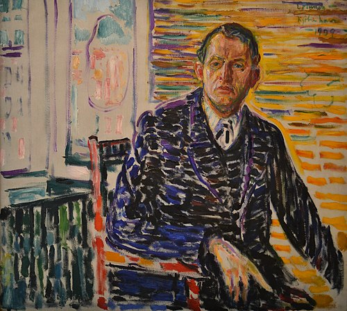 Autoportrait à la clinique, 1909, Edvard Munch