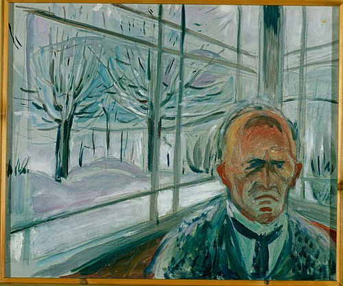 Autoportrait sur la véranda, 1930, Edvard Munch