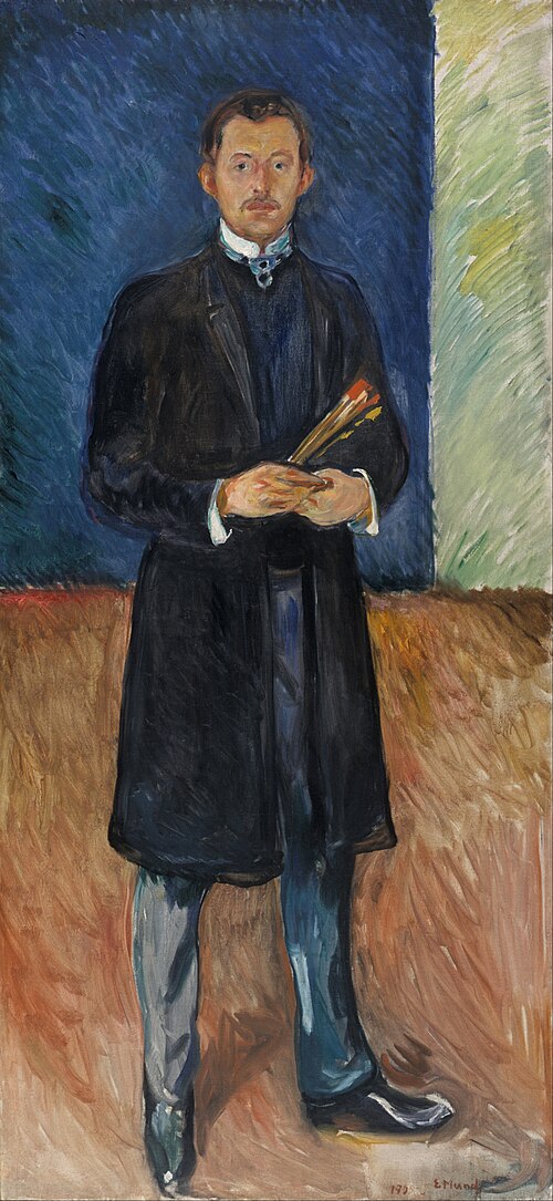 Autoportrait aux pinceaux, 1904, Edvard Munch