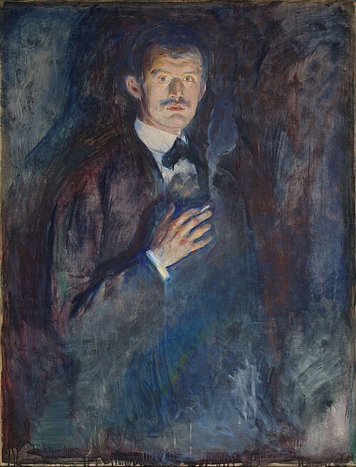 Autoportrait à la cigarette, 1895, Edvard Munch